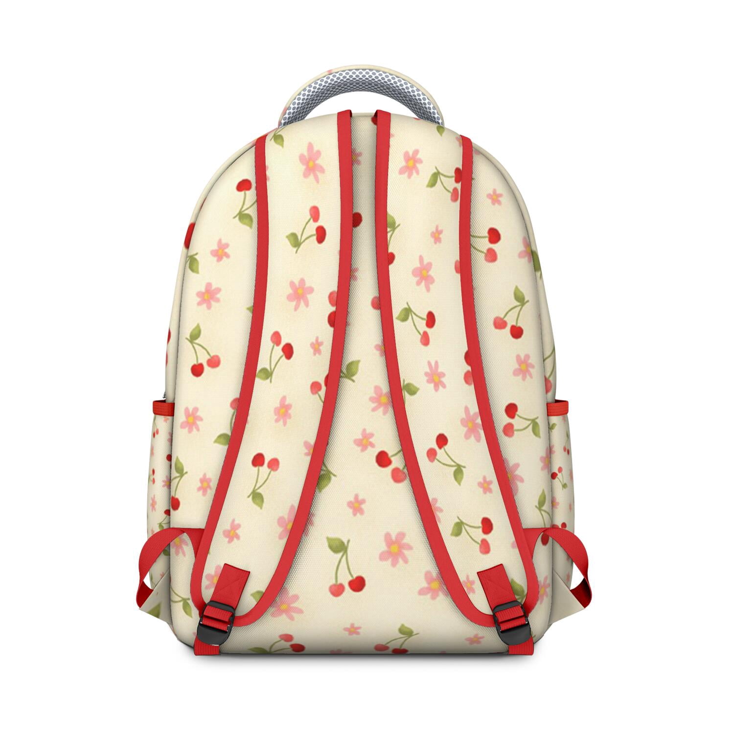Sweet Cherry Pattern Lightweight Daypack - Waterproof Bookbag with Padded Back & Organized Storage for School, Work, or Daily Use