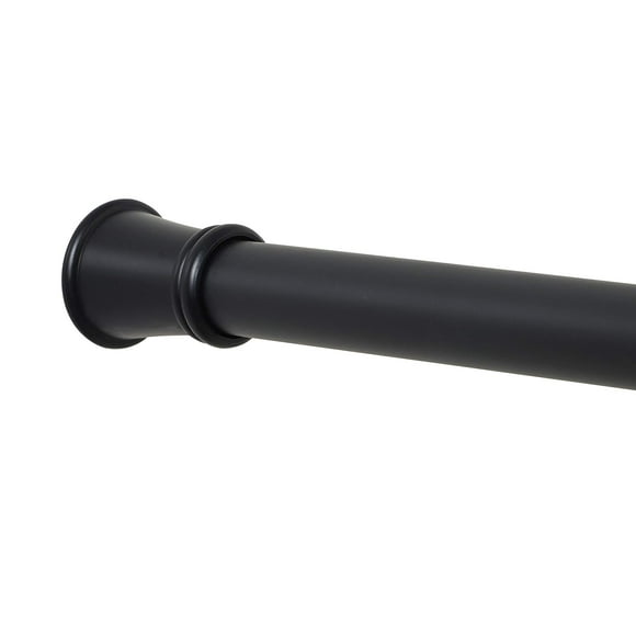 Zenna Home Tringle de Rideau de Douche à Tension Réglable, Résistante à la Rouille, s'Adapte à la Plupart des Douches, 26 - 76 Pouces, Noir Mat