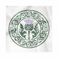 thumbnail image 1 of Thistle Decorative Napkins Set of 4, Floral Ornamented Round Leaf Thistle as of Scotland, Silky Satin Fabric for Brunch Dinner Party, 12", Reseda Green Dark Green, by Ambesonne, 1 of 2