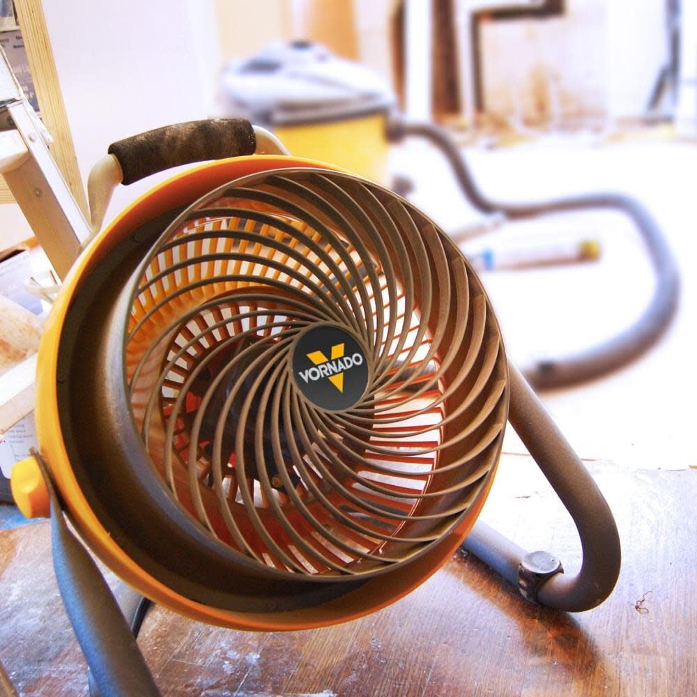 Vornado 293 Large Heavy Duty Air Circulator Shop Fan, Yellow, 16 In.