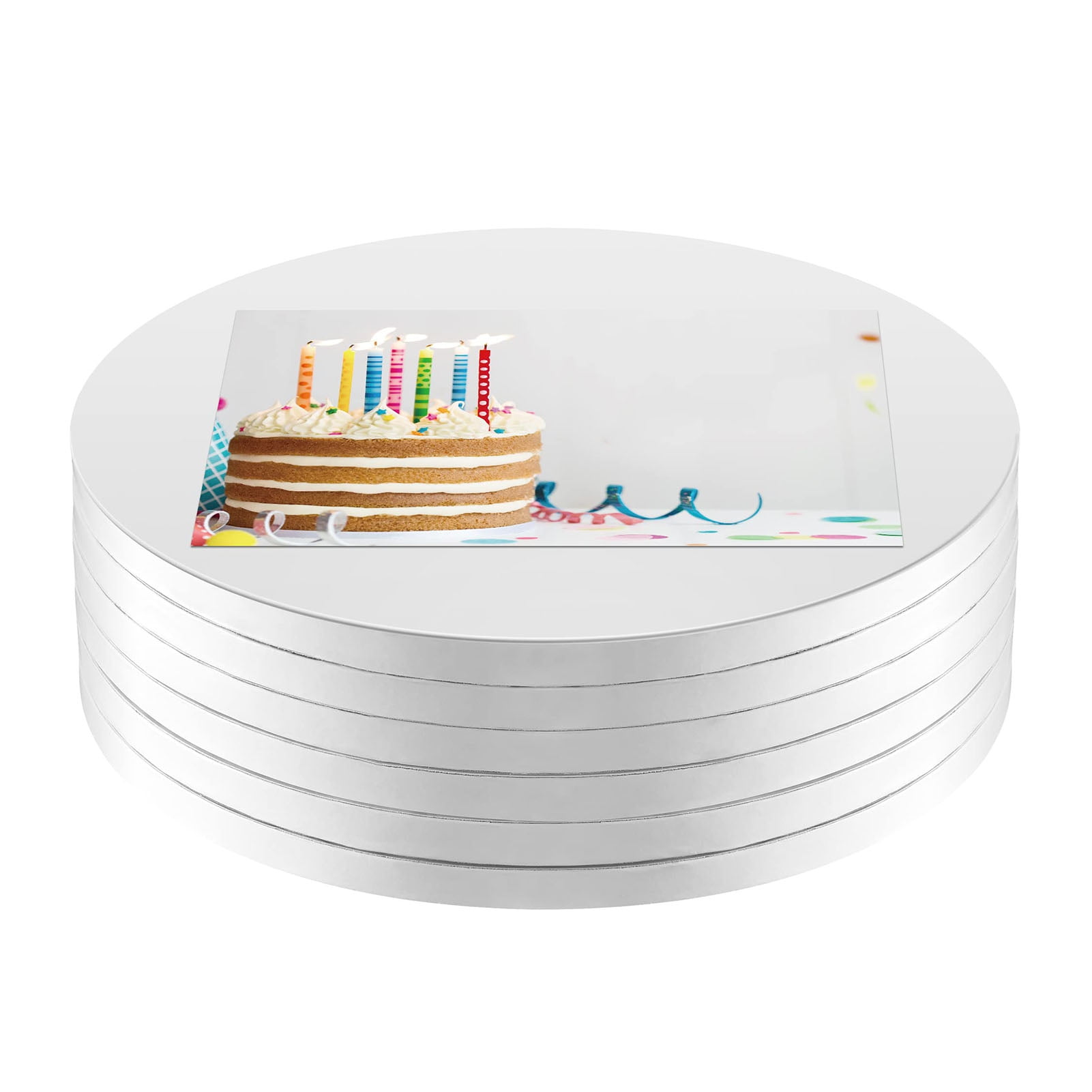 Bakeria- 12mm Round Cake Board WHITE, 30cm- 30cm Cakeboard White -  Cakedesign Plate