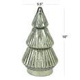 thumbnail image 2 of Better Homes & Gardens 10‘’  Decorative Tabletop Christmas Tree in Mercury Ribbed Green Glass, Small, 2 of 12