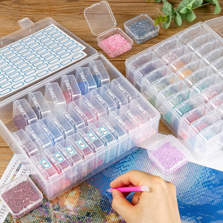 Scatola Portaoggetti 30 Griglie Per Diamanti E Perline, Trasparente, Organizer Per Pittura 5D E Nail Art - 3