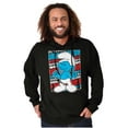 thumbnail image 5 of Vintage Retro The Smurfs Cartoon Drip Hoodie Sweatshirt Women Men Brisco Brands S, 5 of 6