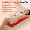 thumbnail image 4 of Alfombrilla de fototerapia Comfytemp, color rojo, 480 LED, para aliviar el dolor corporal, 4 of 6