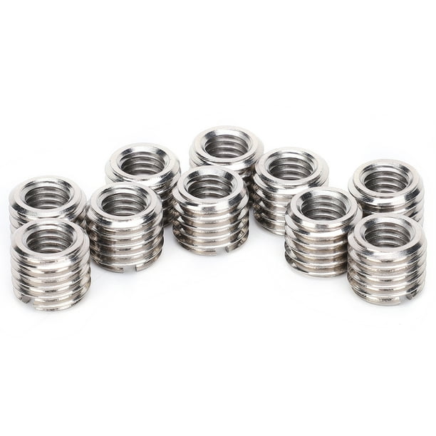 Fijación de rosca ranurada, 10 piezas Tuerca de reparación Tuerca de inserción de acero inoxidable Tuerca de tornillo de conversión Funcionalidad versátil NikouMX herramienta
