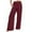 Wine, variant on Women's Loose Lightweight Wide Leg Pants High Waist Straight Pants Casual Pants Plus Size Wide leg Pants for Women