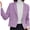 Light Purple, variant on Double Breasted Cropped Short Blazer Jackets Lapel Open Front Long Sleeve Business Suit Jackets