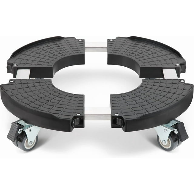 Support pour Plantes avec Roues, Caddy pour Plantes Robuste, Taille Ajustable, Porte-Pot avec Roulettes, Grand Chariot de Jardinière, Poupée pour Pot de Fleurs, Extérieur Intérieur