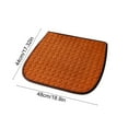 thumbnail image 3 of Cotton Seat Cushion 18.8x17.3in Non-Slip Straps, Thin Comfortable Pad for Office Chairs, Dining, Camping – Portable All-Season Chair Pad Support(Orange), 3 of 6