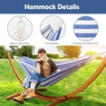 thumbnail image 5 of SUNCREAT Hammocks for Outside with Stand, Porch Hammock and Stand, 475 lbs Capacity, Blue & White, 5 of 8