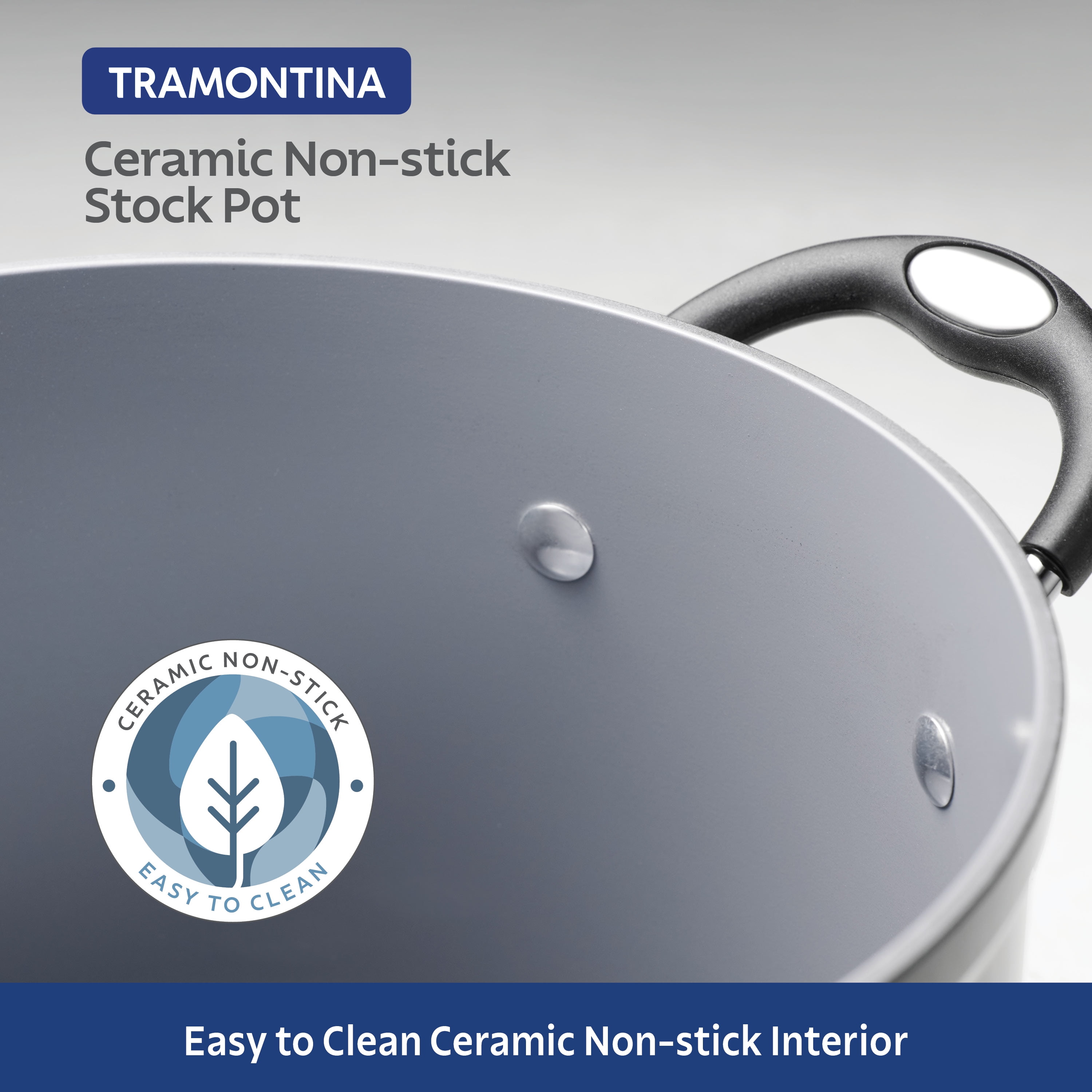 Tramontina 12 Qt Style Gray CR Covered Stock Pot