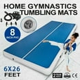 thumbnail image 5 of 26FT×6.6 FT×8 IN Inflatable Air Gymnastics Track Tumbling Mat Air Mats With Electric Air Pump White Blue Mat Gymnastics Mat for Home Use, Training, Cheerleading, Water Yoga, 5 of 13