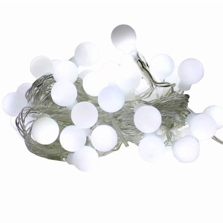 Elegani 100 LED White String Light Bulbs with Connector – 32ft Plug-In, 8 Lighting Modes