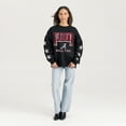 thumbnail image 3 of Women's Gameday Couture  Black Alabama Crimson Tide Pure Victory Relaxed Rhinestone Pullover Sweatshirt, 3 of 4