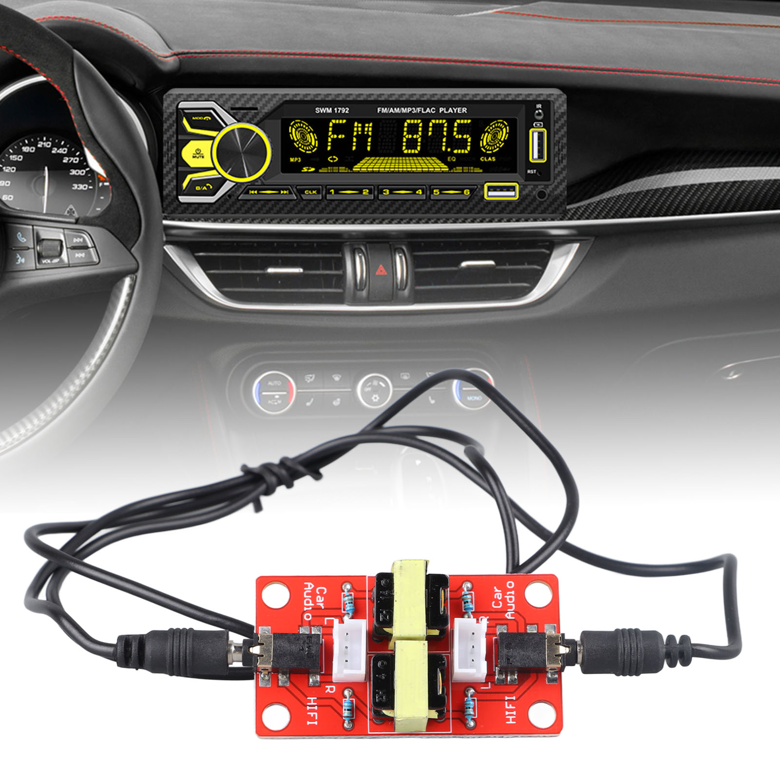 Audio Stereo Isolator, Audio Ground Isolator Easy To Use For Vehicle