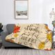 thumbnail image 2 of Fotbe Thanksgiving With A Grateful Heart Manta de Franela con Estampado, Manta Ultrasuave para Cama, Sofá, Auto, Hipoalergénica y Antibolitas-50"x40", 2 of 6