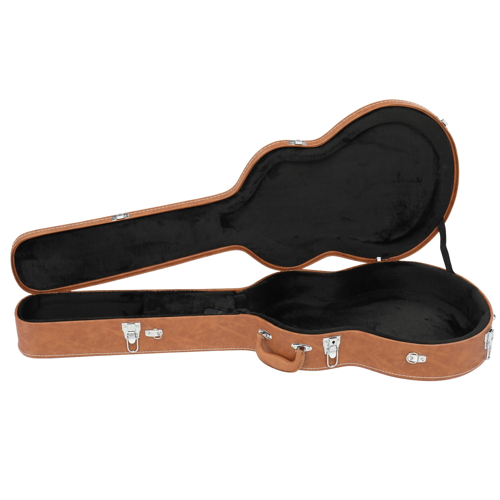 LINJH Hard Case for 335 Style Semi-Hollow & Hollowbody Electric Guitar Brown