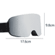 thumbnail image 2 of Gafas de esquí, gafas de nieve antivaho cilíndricas, gafas de esquí con protección UV para hombres y mujeres MFZFUKR CPB-YY267-1, 2 of 5
