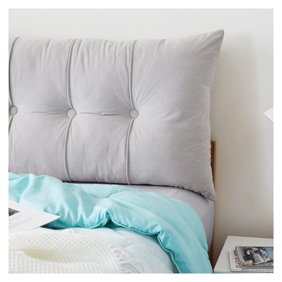 Rainha - Plush Tufted Headboard - Light Gray