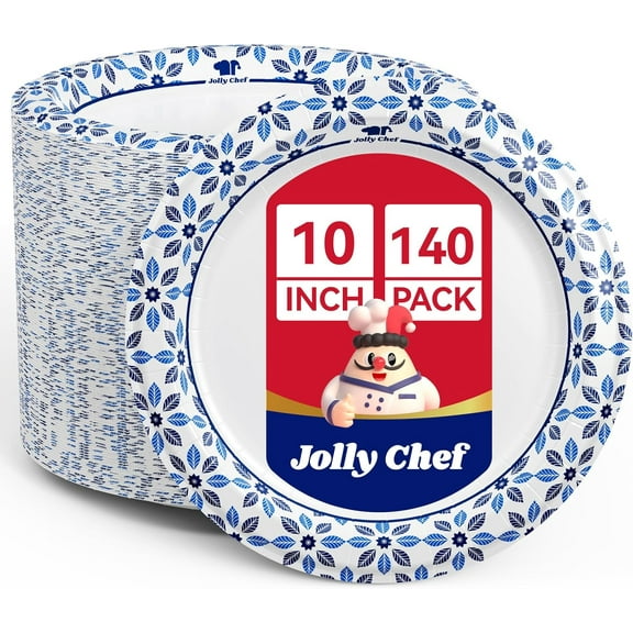10 inch Disposable Paper Plates 140 Count, Soak Proof, Cut Proof, Heavy Duty Paper Plates for Everyday Use