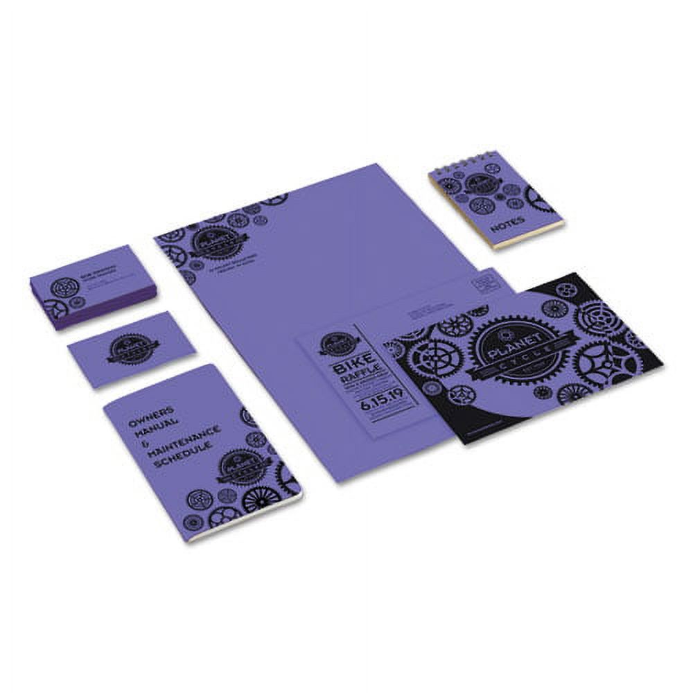 Color Cardstock, 65 Lb, 8.5 X 11, Venus Violet, 250/pack | Bundle of 2 Packs