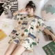 thumbnail image 2 of Nueva ropa de dormir de verano para mujer, conjunto de pantalones cortos de manga corta, informal, fresco y dulce, ropa ligera y cómoda para el hogar, Sudeste Asiático, 2 of 5