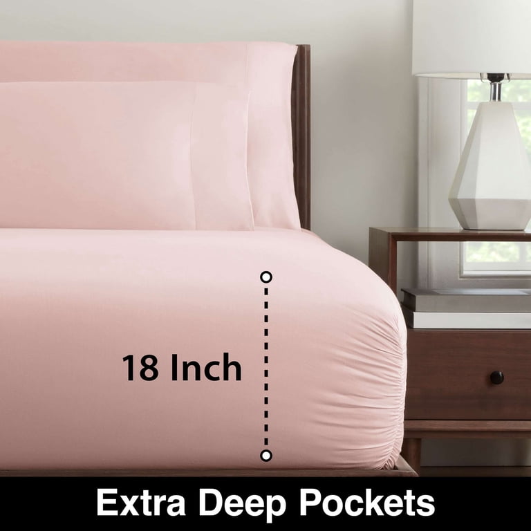 Allswell Soft & Silky 4-Piece 300 Thread Count Blush Wine Viscose