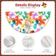 thumbnail image 4 of Daiia Colorful Air Balloons Drawing Merry Christmas Tree Skirt , Xmas Large Lace-up Tree Skirt, Santa Snowflakes Rustic Home Decorations New Year Party Farmhouse Decor-36", 4 of 7