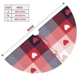 thumbnail image 3 of Yiaed Heart Plaid Print Christmas Tree Skirt , Tree SkirtsTree Mat for Christmas Winter Holiday Indoor Decorations-36", 3 of 7