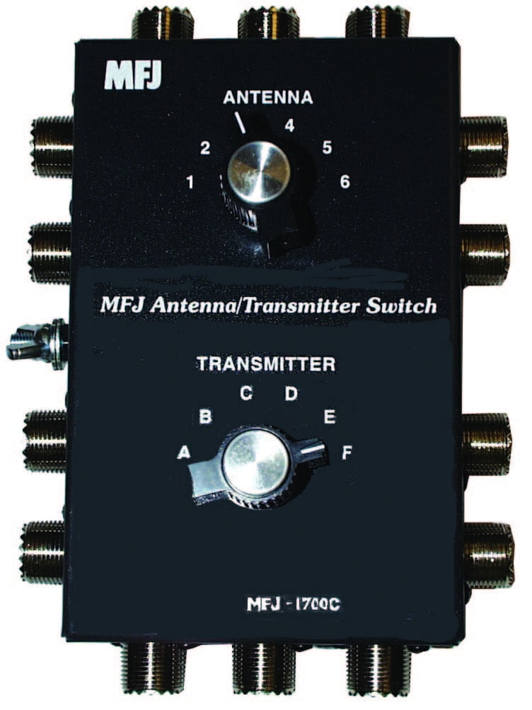 MFJ-1700C Ham Radio ANT/XMTR SWITCH, 6P, HF,