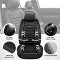 thumbnail image 3 of Car Seat Cover for Volvo XC90 2003-2014,Premium Leather Seat Covers,Waterproof Auto Protector Cushions Interior Accessories Black,Full Set(2 Row 5 Seats), 3 of 10