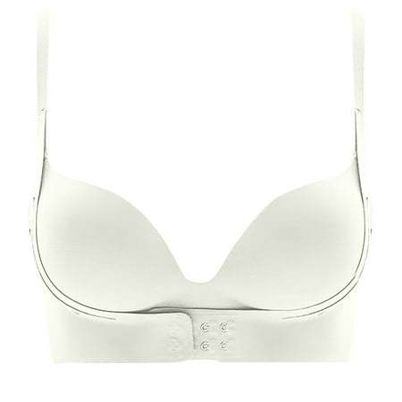Juslio Push Up Bra Athletic Wirefree Comfortable Solid Sports Bras for Women