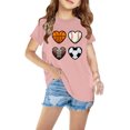 thumbnail image 2 of GPAECEAD Girls Summer Short Sleeve T-Shirts Color Block Trendy Crewneck Pullover Tops Casual Blouse, 2 of 4