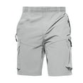 thumbnail image 4 of Men's Hiking Cargo Shorts 10" with Zipper Pockets Quick Dry Casual Stretch Golf Work Short Outdoor Summer Gray XL, 4 of 5