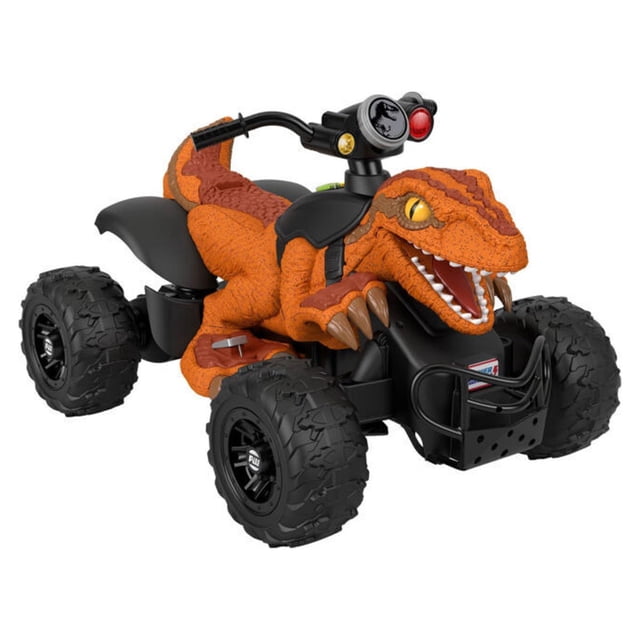 Montable Electrico Power Wheels Dino Racer Anaranjado 12v