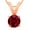 Rose Gold, variant on 0.5 to 3 Carat Round Ruby 4 Prong Pendant Necklace (AAA Quality) W/ 16" Gold Chain 14K Yellow Gold 0.5 Carat