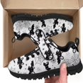 thumbnail image 7 of Pointodoor Black Bat Spider Cobweb Shoes for Kids Size 1 Slip on Halloween Sneakers for Boys Girls Hook and Loop Running Tennis Shoes Athletic Sports Lightweight Mesh Sneakers, 7 of 7