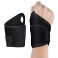 thumbnail image 2 of Xelparuc Muñequera atlética ajustable para hombres y mujeres, soporte para túnel carpiano, tendinitis, levantamiento de pesas, (negro/1 par), 2 of 8