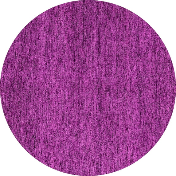 Ahgly Company Indoor Round Abstract Pink Modern Area Rugs, 8' Round