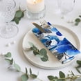 thumbnail image 3 of Cloth Napkins Set of 4 - 20x20 Inches, Blue Flowers Washable Reusable Table Napkins, Spring Watercolor Leaves Floral Plants Soft & Absortbent Dining Napkin for Party Wedding Hotel Restaurant, 3 of 8