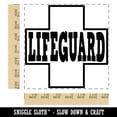 thumbnail image 2 of Lifeguard with Cross Fun Text Square Rubber Stamp Stamping Scrapbooking Crafting - Medium 1.75in, 2 of 7