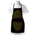 thumbnail image 4 of Mandala Apron, Flourishing Oriental Antique Mandala on Dark Background, Unisex Kitchen Bib with Adjustable Neck for Cooking Gardening, Adult Size, Charcoal Grey Pale Grey, by Ambesonne, 4 of 4