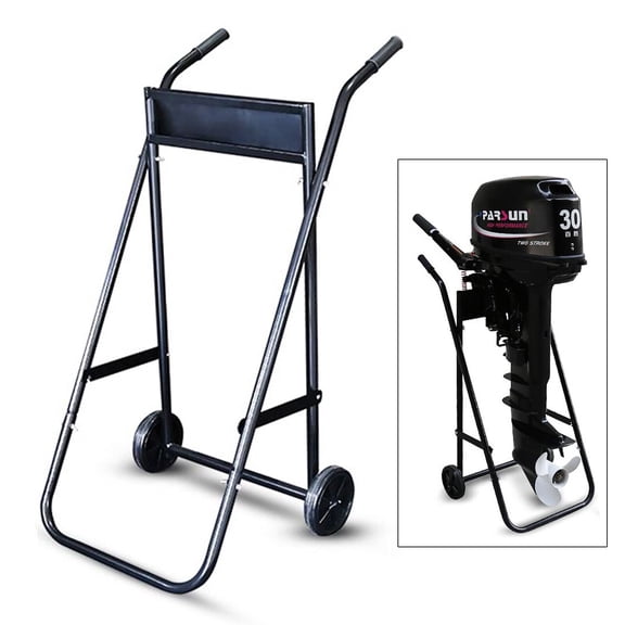 Outboard Boat Motor Stand, Heavy Duty Outboard Motor Engine Trolley Stand for Long and Short Shaft Motors