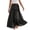 Black, variant on Kilaqueen Women's Cotton Linen Maxi Skirt with Wrap Front and Side Tie, Flowy A Line Long Skirt for Beach Vacation, Travel and Boho Summer Outfits