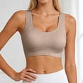thumbnail image 2 of Alun Invisible Lift No Underwire Bras Wireless Stretch Solid Color T-Shirt Bra for Women Everyday Comfort Lightweight & Breathable Leisure and Sports Bralettes Coffee L, 2 of 5
