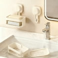 thumbnail image 1 of Fwttom Wall-Mounted Suction Cup Soap Dishs No-Drill Double-Layer Drains Rack, 1 of 6