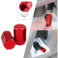 thumbnail image 3 of 4 pcs Valve Caps for Car Tires, Car Valve, Tire Accessories, Universal Valve Cap, Dustproof Valve Cap for Motorcycle Car Bicycle (Red), 3 of 5