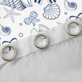 thumbnail image 4 of Manfei Cartoon Coquette Bowknot Blackout Curtains,Ocean Themed Shell Curtains Pack of 2 (42x84 Each), 4 of 6