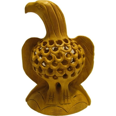 Handmade Sculpture - Indian Collectible Eagle with Baby Handmade Wood Carving Sculpture Figurine Statue #3